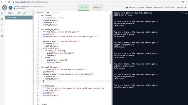 10 - Mr Luther's Python Text Adventure Game - Inventory смотреть онлайн