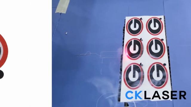 CCD camera visual positioning and cutting by metal CO2 laser marking machine CK LASER смотреть онлайн