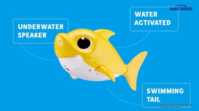 ZURU Robo Alive Junior Baby Shark Water Activated Swim and Sing Bath Toys смотреть онлайн