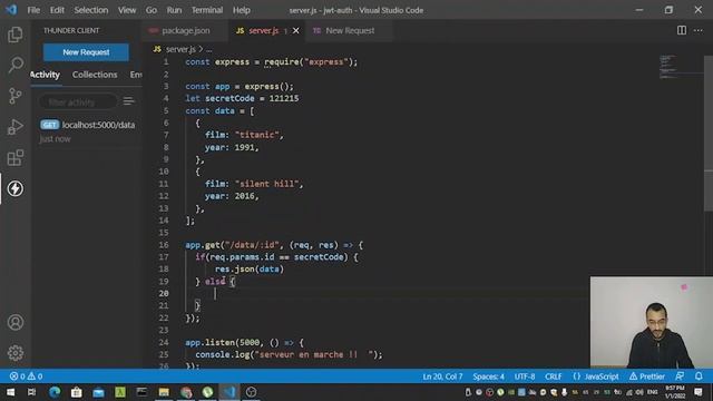 JWT authentification avec NodeJS بالتونسي part 1 || JSON Web Token - Express JS - passport смотреть онлайн