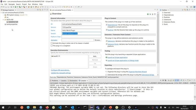 1. Hello World - Eclipse E3 Plugin Development смотреть онлайн
