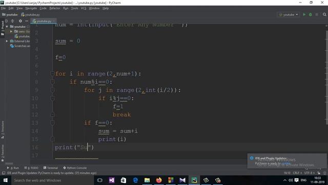 34 : Python program to find sum of prime factors of a number (Hindi) смотреть онлайн