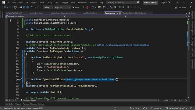 .NET 7 Web API ? Role-Based Authorization with JSON Web Tokens (JWT) & the dotnet user-jwts CLI смотреть онлайн