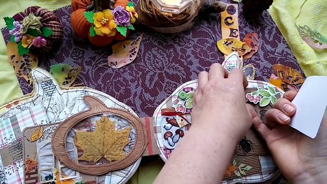 Скрапбукинг. Обзор осеннего альбома - тыковки./Pumpkin shaped album review. смотреть онлайн