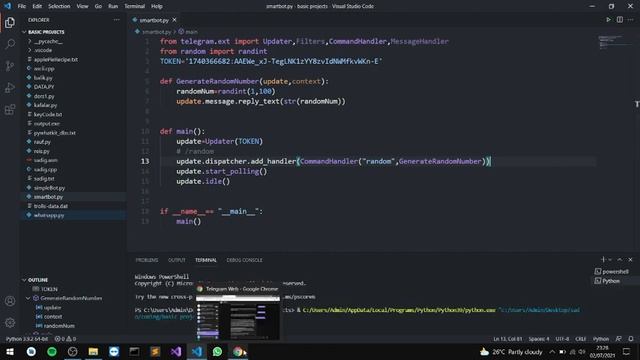 How to create simple Telegram bot in Python смотреть онлайн