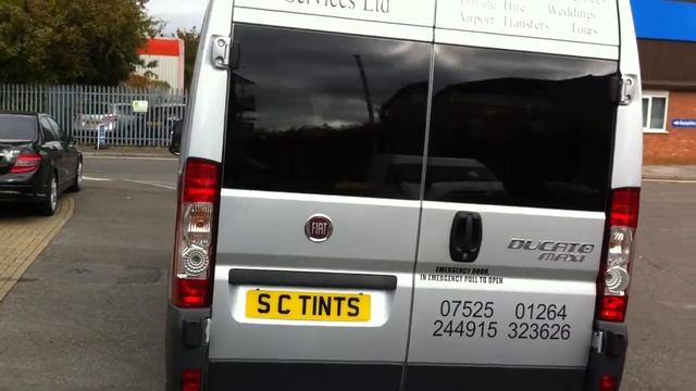 Fiat Ducato Minibus with a medium tint on all rear windows смотреть онлайн