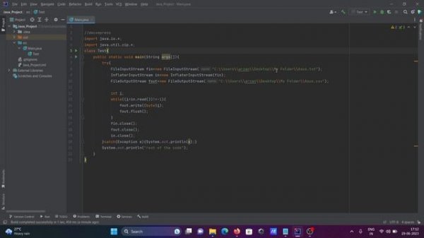 How to decompress File in Java