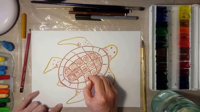 Рисуем морскую черепаху смотреть онлайн