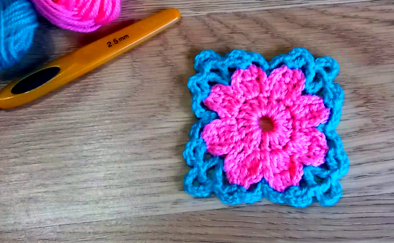 Квадратный МОТИВ крючком. Мастер - класс со схемой смотреть онлайн