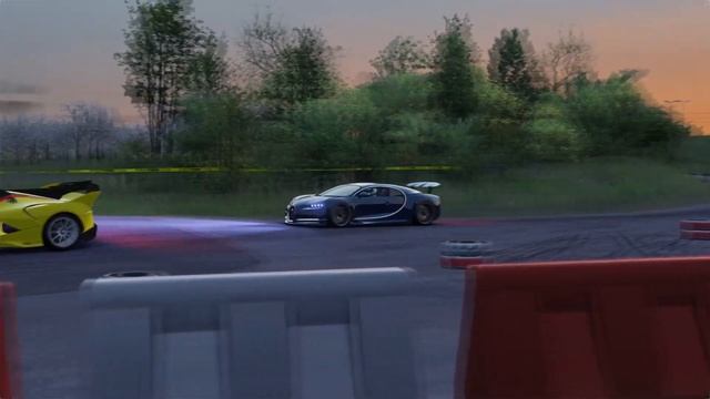 Bugatti Chiron vs Ferrari FXX-K Evo at Miseluk
