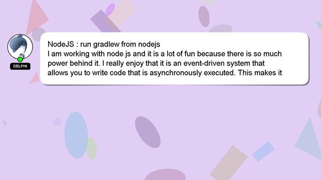 NodeJS : run gradlew from nodejs смотреть онлайн