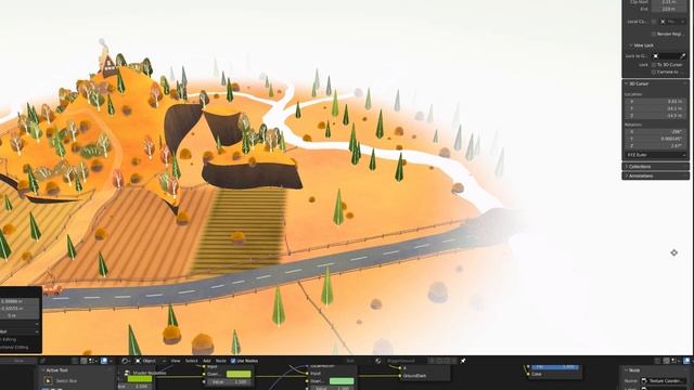 Blender Geometry Nodes stylized scene generator смотреть онлайн