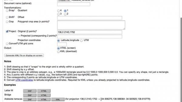 KMLtools DXF to KML conversion tutorial