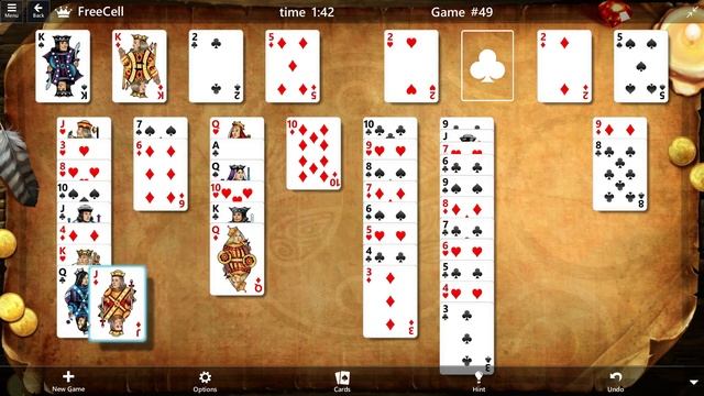 FreeCell Game # 49 SOLVED Microsoft Solitaire смотреть онлайн