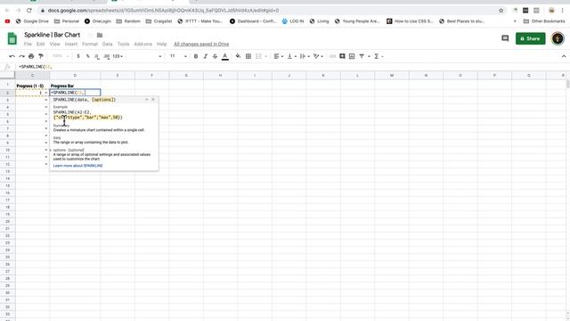 Create a Progress Bar Chart inside a Cell in Google Sheets смотреть онлайн