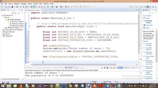 Introduction To Java Programming Exercise 2 11c смотреть онлайн