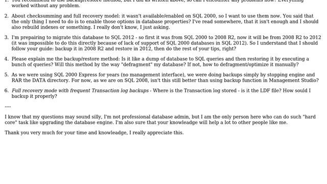 Databases: Upgrade SQL Server 2000 database to 2008 R2 and enable new features смотреть онлайн