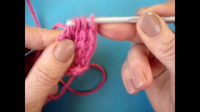 Рельефный валик   тунисское вязание Tunisian Crochet 60
