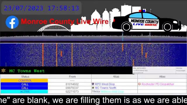 Monroe County Live Wire Fire, EMS, Police Scanner 24/7 07/23/2023 PM смотреть онлайн