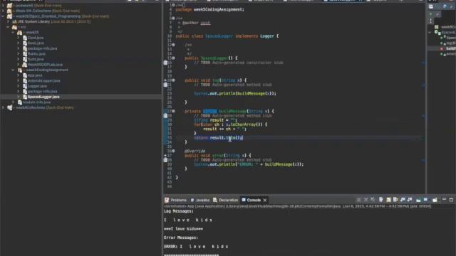 Java assignment Creating an app with two classes & two methods log & error смотреть онлайн