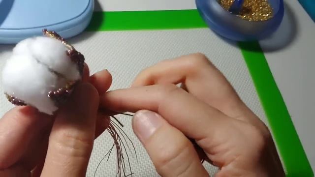ХЛОПОК из бисера Авторский Мастер класс от Koshka2015 - цветы из бисера, Beaded cotton plant смотреть онлайн