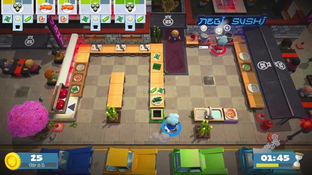 Overcooked! 2 | Playstation 4 | Sample Gameplay - 2 Player Game смотреть онлайн