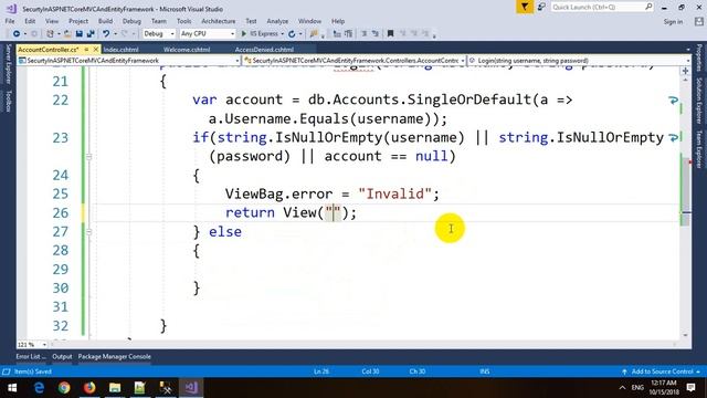 Security with ASP.NET Core MVC and Entity Framework Core смотреть онлайн