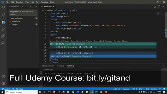 How To Resolve Git Merge Conflict in VSCode смотреть онлайн