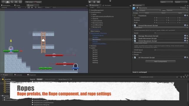Platformer PRO - Tutorial - Ropes and Ladders смотреть онлайн