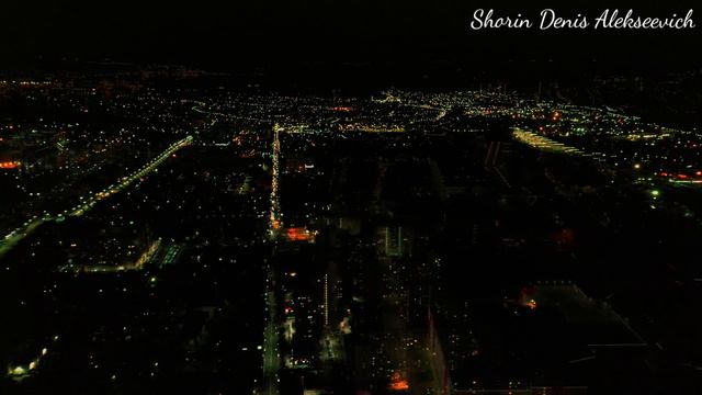 Новороссийск ночной с дрона район гостиницы Бригантина Анапское шоссе улица Видова смотреть онлайн