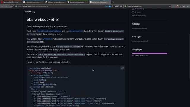 Emacs control OBS Studio with obs-cmd смотреть онлайн