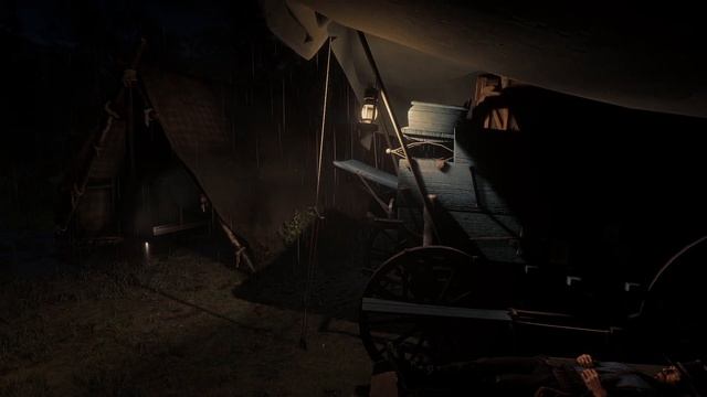 Arthur Sleeps At Horseshoe Overlook During A Rainy Night | RDR2 ASMR