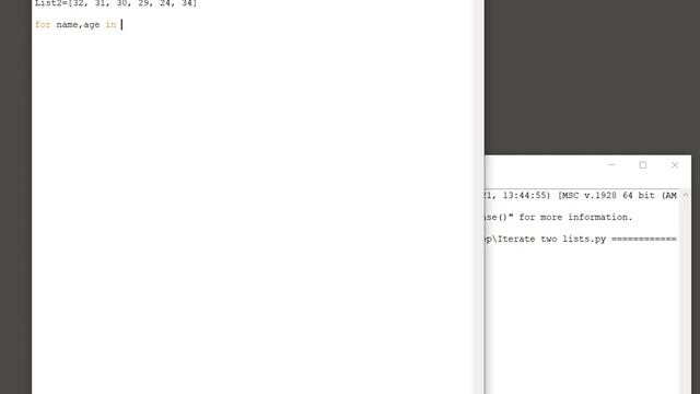Python Lists - Iterate over two lists at the same time смотреть онлайн