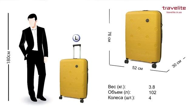 Обзор чемоданов Travelite Smarty Yellow смотреть онлайн