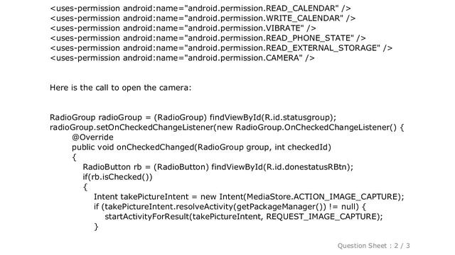Android : Android: Permission Denial: starting Intent with revoked permission android.permission.CA смотреть онлайн