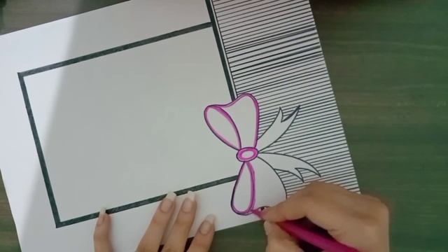 Border designs on paper/Ribbon border design/Project Work Designs/Border design for school project смотреть онлайн