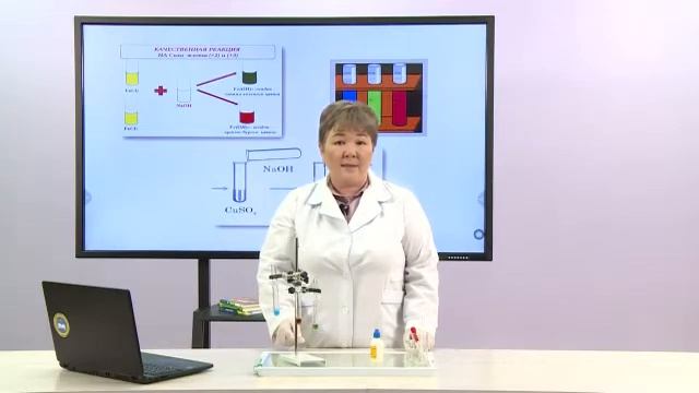 Химия. 9 класс. Качественные реакции на катионы Fe2+, Fe3+, CU2+, взаимодействие со щелочами смотреть онлайн