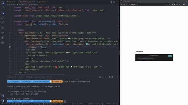 Build a code editor from Chakra UI docs with React Live and TailwindCSS смотреть онлайн