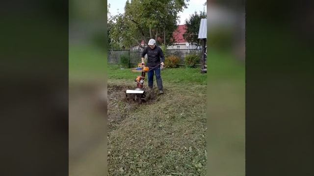 Культивируем участок самодельным культиватором из бензопилы "Дружба" после уборки картофеля смотреть онлайн