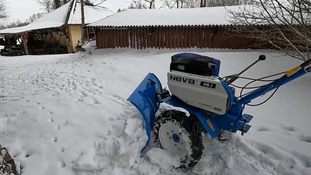 Снеговая лопата для мотоблока Нева.Первый опыт. смотреть онлайн