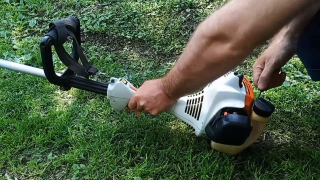 ЗАПУСК БЕНЗОКОСЫ ШТИЛЬ. Как завести триммер STIHL FS 55
