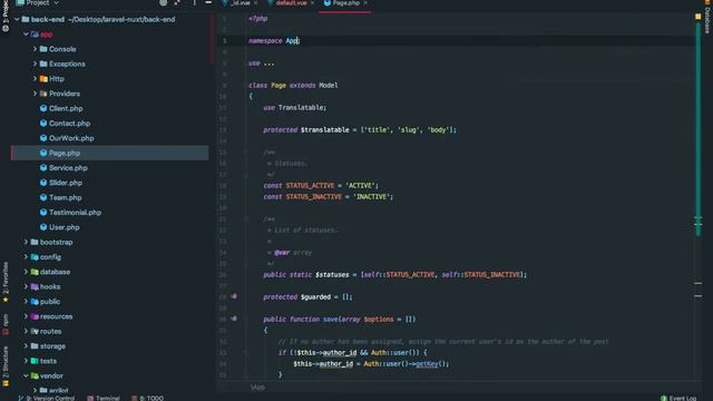 laravel nuxtjs company portfolio lesson 19 about us, privacy, terms смотреть онлайн