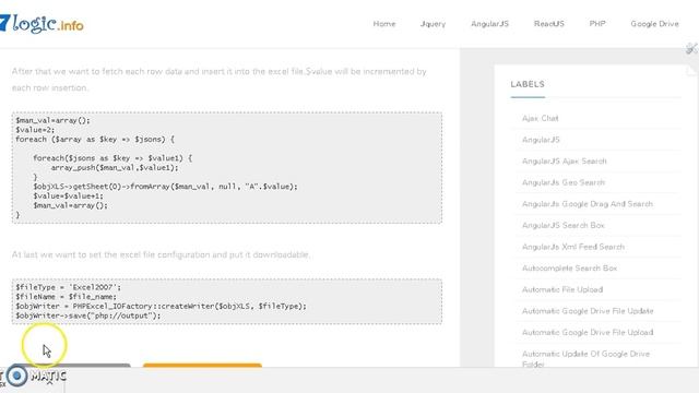 Convert Simple Json file to Excel file using PHP смотреть онлайн