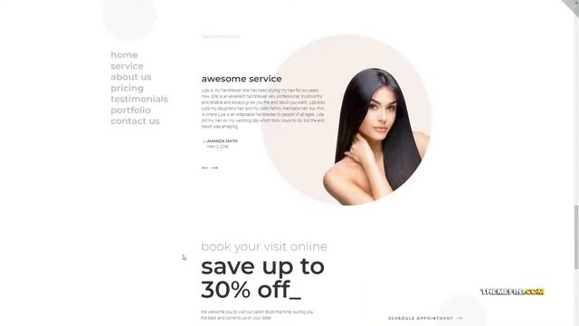 Sakura Beauty Hair Salon Elementor WordPress Theme TMT смотреть онлайн
