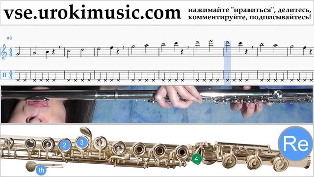 Как играть на флейте Clean Bandit - Rockabye ft Sean Paul Anne-Marie Табы часть 1 упражнения um-i82 смотреть онлайн