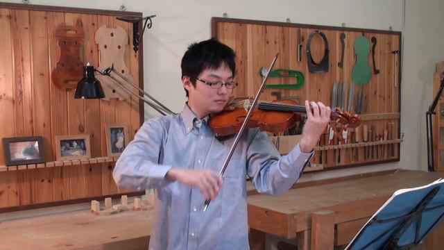 Wano Kosei is testing the violin Amati model made by Kikuta Hiroshi 2 смотреть онлайн