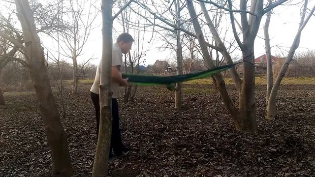 Туристический гамак из парашютного шёлка