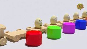 Учим цвета. Разноцветные яйца в деревне. Развивающий мультик для детей.