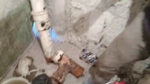 Демонтаж,  монтаж. Переход с чугуна на пластик