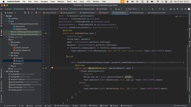 Firebase Authentication - SignUp with Email and Password - Android Studio Java Activity Tutorial смотреть онлайн